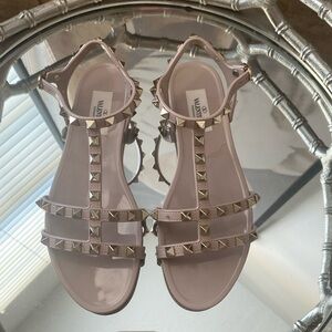 Valentino Rockstud Jelly Sandal Nude/Tan Size 6 (36)